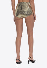 Dolce & Gabbana High-Waist Sequined Briefs Gold O2B30T ON05C-S0997