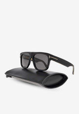 Tom Ford Icon Rectangular Sunglasses Gray FT1201 0-5601A