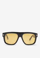Tom Ford Icon Rectangular Sunglasses Yellow FT1201 0-5601E