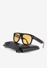 Tom Ford Icon Rectangular Sunglasses Yellow FT1201 0-5601E