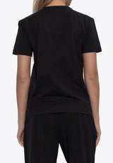 Dolce & Gabbana Crystal DG Logo T-shirt Black F8V42Z GDCXZ-N0000