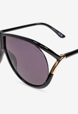 Tom Ford Axel Oversized Aviator Sunglasses Gray FT1197 0-6501A