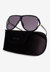 Tom Ford Axel Oversized Aviator Sunglasses Gray FT1197 0-6501A
