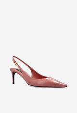 Dolce & Gabbana Lollo 60 Slingback Pumps in Polished Leather Pink CG0805 A1037-80405