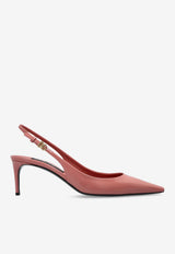 Dolce & Gabbana Lollo 60 Slingback Pumps in Polished Leather Pink CG0805 A1037-80405