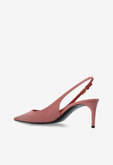 Dolce & Gabbana Lollo 60 Slingback Pumps in Polished Leather Pink CG0805 A1037-80405