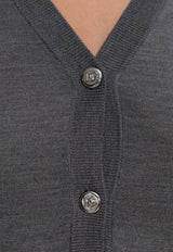 Dolce & Gabbana Silk Button-Up Cardigan Gray FXV78Z JBSKY-N0093