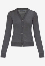 Dolce & Gabbana Silk Button-Up Cardigan Gray FXV78Z JBSKY-N0093