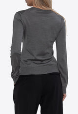 Dolce & Gabbana Silk Button-Up Cardigan Gray FXV78Z JBSKY-N0093