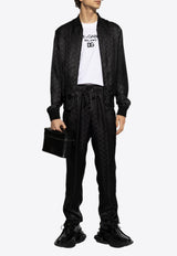 Dolce & Gabbana Monogram Jacquard Silk Pants Black GVCRAT FJ1JY-N0000