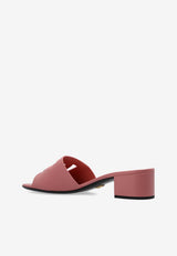 Dolce & Gabbana Bianca 40 DG Logo Mules Pink CR1755 AY329-80405