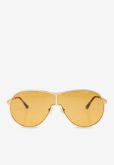 Tom Ford Gaia Aviator Sunglasses Brown FT1174 0-7130E