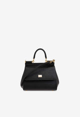 Dolce & Gabbana Small Sicily Leather Handbag Black BB6003 B1001-80999