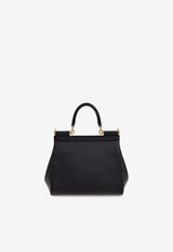 Dolce & Gabbana Small Sicily Leather Handbag Black BB6003 B1001-80999
