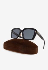 Tom Ford Full-Rim Square Sunglasses Gray FT1164-K 0-5401A