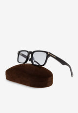 Tom Ford T Logo Square Sunglasses Gray FT1148-D 0-5301A