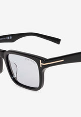Tom Ford T Logo Square Sunglasses Gray FT1148-D 0-5301A