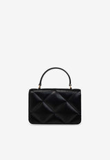 Tory Burch Mini Kira Quilted Leather Handbag Black 158326 0-001