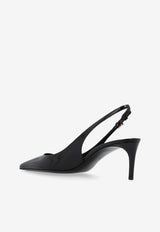 Dolce & Gabbana Lollo 60 Patent Leather Slingback Pumps Black CG0773 A1471-80999