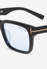 Tom Ford T Logo Square Sunglasses Blue FT1148-D 0-5302V