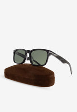 Tom Ford T Logo Square Sunglasses Green FT1148-D 0-5363N