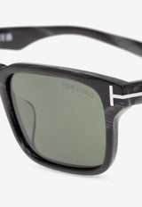 Tom Ford T Logo Square Sunglasses Green FT1148-D 0-5363N