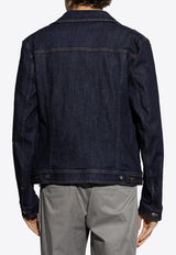 Dolce & Gabbana Logo Appliqué Denim Jacket Navy G9VZ8Z G8ME9-S9001