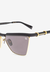 Balmain Victoire Geometric Sunglasses Gray BPS-169A-60 0-0