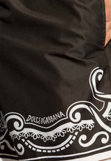 Dolce & Gabbana Bandana Print Swim Shorts Black KĄPIELOWE M4A13T FIM5K-HN9PA