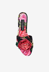 Dolce & Gabbana Bianca Floral Applique Brocade Flat Sandals Multicolor CQ0634 A6N91-HN5IG