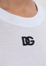 Dolce & Gabbana DG Logo Embroidered T-shirt White F8N08Z GDCYE-W0800