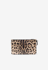 Dolce & Gabbana Leopard Print Leather Shoulder Bag Brown BP3343 A6519-HY13M