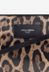 Dolce & Gabbana Leopard Print Leather Shoulder Bag Brown BP3343 A6519-HY13M