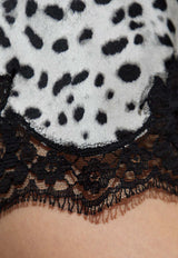 Dolce & Gabbana Leopard Print Silk Lingerie Shorts Monochrome O3A02T ONO21-HI13N