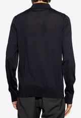 Dolce & Gabbana Long-Sleeved Polo T-shirt Navy  GXZ25Z JBSK3-B1622