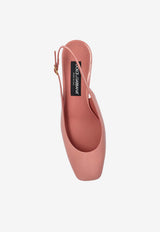 Dolce & Gabbana Jackie 40 Patent Leather Slingback Pumps Pink CG0913 A1037-80405