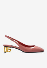 Dolce & Gabbana Jackie 40 Patent Leather Slingback Pumps Pink CG0913 A1037-80405