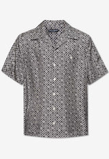Dolce & Gabbana Printed Bowling Shirt Gray G5JH9T IS1XV-HN5KG