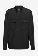 Dolce & Gabbana Logo Embroidered Buttoned Shirt Black G5MR9T G8MH8-N0000