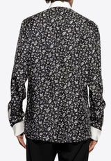 Dolce & Gabbana Floral Print Buttoned Shirt Black G5MM4Z IS1X1-HN5EV