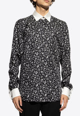 Dolce & Gabbana Floral Print Buttoned Shirt Black G5MM4Z IS1X1-HN5EV