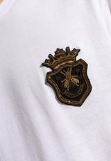 Dolce & Gabbana Logo Appliqué Crewneck T-shirt White G8PV1Z G7O4C-W0800