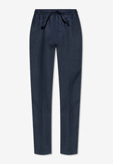 Dolce & Gabbana Linen Straight-Leg Pants Navy GVCRAT FU4LG-B0665