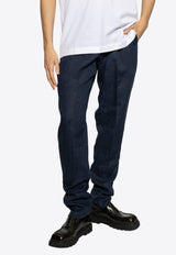 Dolce & Gabbana Linen Straight-Leg Pants Navy GVCRAT FU4LG-B0665
