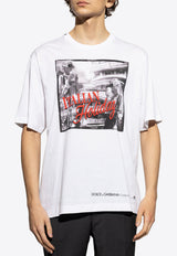Dolce & Gabbana Graphic Print Crewneck T-shirt White G8PN9T G7O4T-W0800