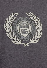 Dolce & Gabbana Logo Print Crewneck T-shirt Gray G8PN9T G7O2D-S8292