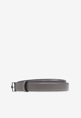 Dolce & Gabbana Leather Logo Belt Gray BC4870 AV956-80730