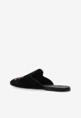 Dolce & Gabbana Young Pope Velvet Slippers Black A80310 AO249-8B979