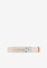 Dolce & Gabbana Leather Logo Belt Cream BC4870 A1065-8H065