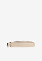 Dolce & Gabbana Leather Logo Belt Cream BC4870 A1065-8H065